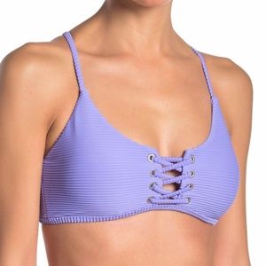 SOLD Textured Lattice Bandeau Bikini Top